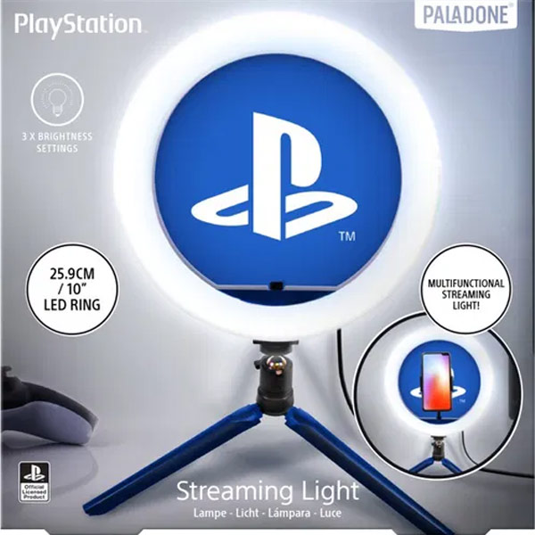 PlayStation lampa pro streamování s držákem na telefon