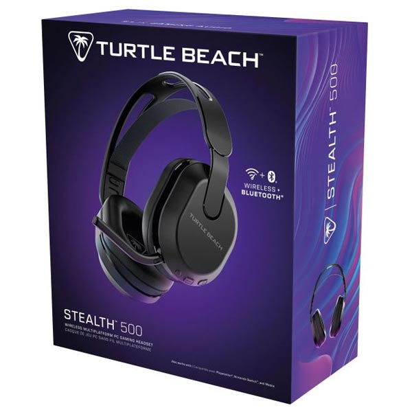 Turtle Beach bezdrátové herní sluchátka STEALTH 500, PC, PS5/ PS4, Nintendo Switch, Bluetooth, černé