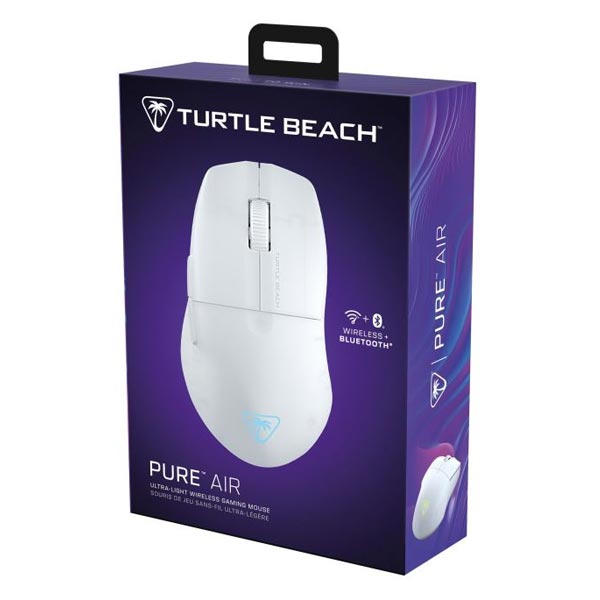 Turtle Beach Pure Air bezdrátová herní myš, 26.000 DPI, 2,4 GHz, bílá