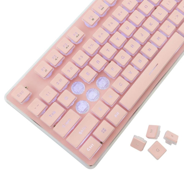 White Shark Gaming membrane keyboard TACHI, US, pink