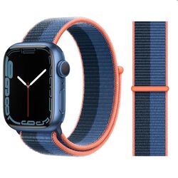 Apple Watch Series 7 GPS (45mm), modrá, so športovým remienkom tmavá námornická modrá  , Trieda A - použité, záruka 12 mesiacov na playgosmart.cz