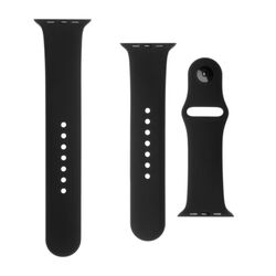 FIXED Silicone strap for Apple Watch 42/44/45 mm, black - OPENBOX (Rozbalené zboží s plnou zárukou) - foto | playgosmart.cz