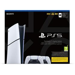 PlayStation 5 Digital (Model Slim) + PlayStation 5 DualSense Wireless Controllers, black & white na playgosmart.cz