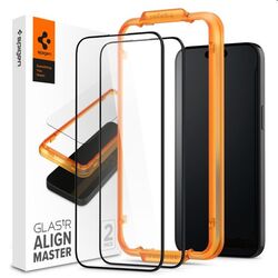 Spigen Glass tR AlignMaster for Apple iPhone 15 Pro Max, 2 pcs, black, použitý, záruka 12 měsíců na playgosmart.cz