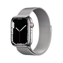 Apple Watch Series 7 GPS + Cellular (45mm), silver Stainless Steel Case, Trieda C - použité, záruka 12 mesiacov na playgosmart.cz