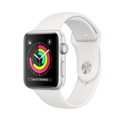 Apple Watch Series 3 GPS, 42mm Silver Aluminium Case with White Sport Band na playgosmart.cz