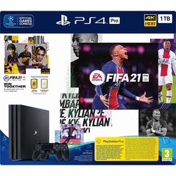 Sony PlayStation 4 Pro 1 TB + FIFA 21 + DualShock 4 + PS Plus 14 dní - OPENBOX (Rozbalené zboží s plnou zárukou) na playgosmart.cz