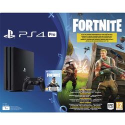 Sony PlayStation 4 Pro 1TB, jet black + Fortnite Additional Content Voucher na playgosmart.cz