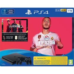 Sony PlayStation 4 Slim 1TB, jet black + FIFA 20 CZ + DualShock 4 Wireless Controller v2, jet black + PS Plus 14 dní na playgosmart.cz